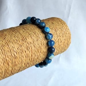 bracelet en agate bleue pierre 8mm