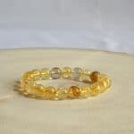 bracelet de citrine naturelle perle 8mm