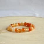 bracelet de cornaline naturelle perle 8mm