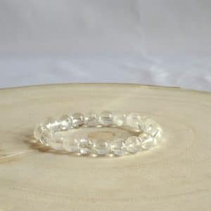 bracelet en cristal de roche naturel en perle 8mm