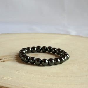 bracelet en pierre naturelle d'hématite pour le bien être en perle de 8mm