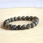 Bracelet en véritable pierre de Labradorite en perle 8mm