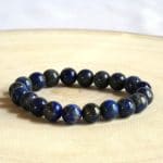 Bracelet en véritable pierre Lapis-lazuli en perle 8mm