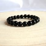 Bracelet en véritable pierre d’Onyx perle en 8mm