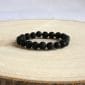 Bracelet en Pierre de lave noire naturelle en perle 8mm