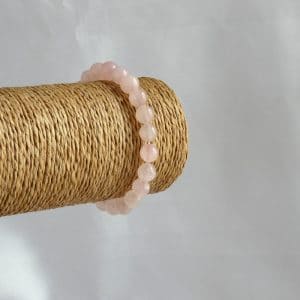 Bracelet en pierre naturelle Quartz Rose en perle de 8mm