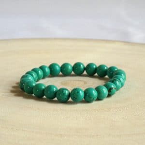 Bracelet en pierre naturelle Turquoise perle 8mm