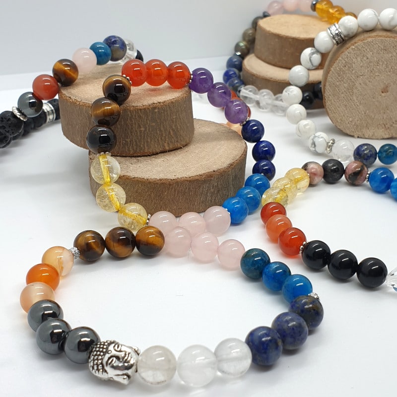 Collection de bracelet 7 chakras en pierre naturelle de bien-être