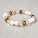 Bracelet "Calme & Réussite" en Citrine, Opale et Hématite en vérirable pierres naturelles
