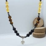 Collier en véritables pierres naturelles 7 chakras en perles 8mm