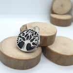 Pendentif Obsidienne oeil céleste « Arbre de vie » véritables pierres naturelles