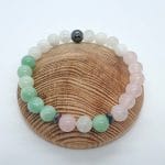 Bracelet « Sérénité » en Quartz rose, Pierre de lune et Jade en véritables pierres naturelles