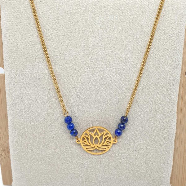 Parure Lapis lazuli naturel collier et bracelet boutique Pierres d'étoiles