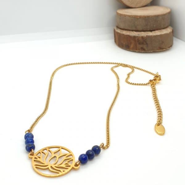 Parure Lapis lazuli naturel collier et bracelet boutique Pierres d'étoiles