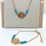 Parure en Turquoise naturel suprême de la boutique Pierres d’étoiles