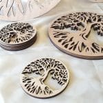 Arbre de vie symbole géométrie sacrée en bois exotique