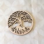Arbre de vie symbole géométrie sacrée en bois exotique 9cm