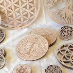 Collection d’objet en bois exotique de géométrie sacrée