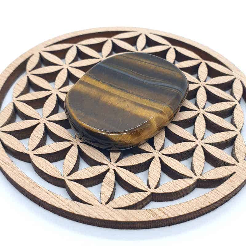 Oeil de tigre pierre plate naturelle