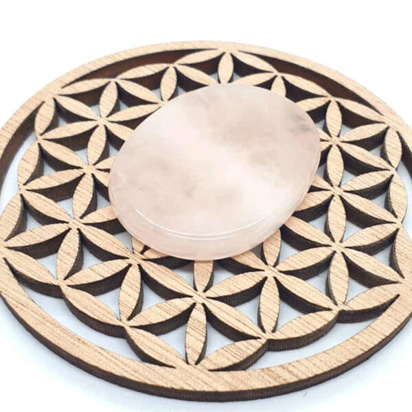 Pierre plate Quartz rose véritable
