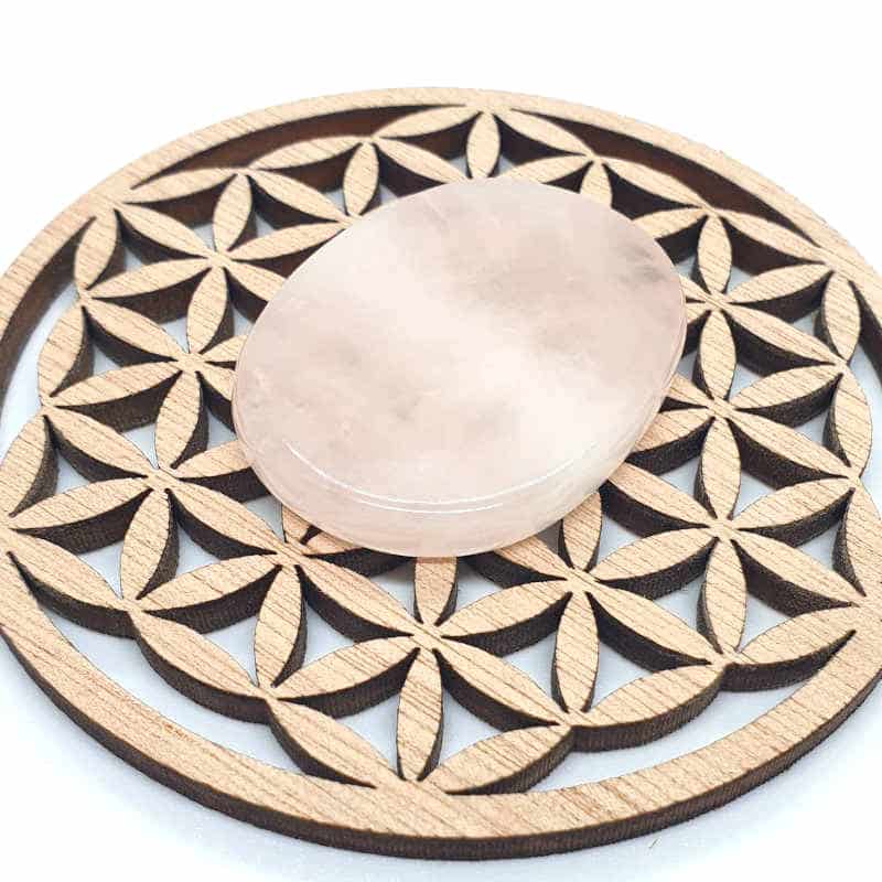 Pierre plate Quartz rose véritable